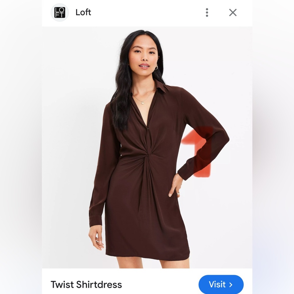 LOFT Elegant Burgundy Dress